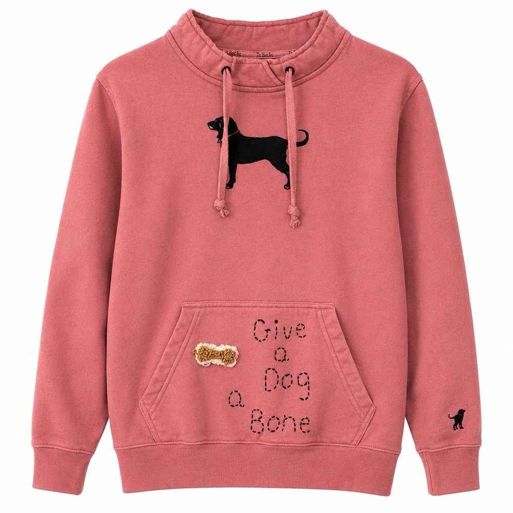 The Black Dog Legacy Collection Fisherman Sweatshirt Pink S Give A Dog A Bone